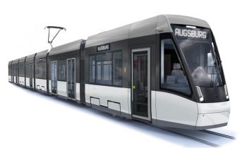 Elf Straßenbahnen des Typs Tramlink sollen ab 2022 in Augsburg auf den Linien des zweitgrößten Straßenbahnsystems Bayerns zum Einsatz kommen (Visualisierung: Stadler Rail).