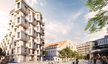 Das Stadtquartier »kupa« (Quartier Kuvertfabrik Pasing) hat der Projektentwickler Bauwerk Capital zusammen mit movelo in München realisiert (Bild: Bauwerk Capital).