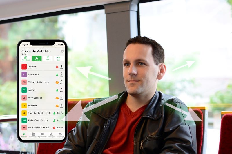 »MOBILEguide« gibt eine zuverlässige Antwort auf die Frage: Wie voll wird mein Bus oder meine Bahn sein (Bild: INIT/Kerstin Groh).